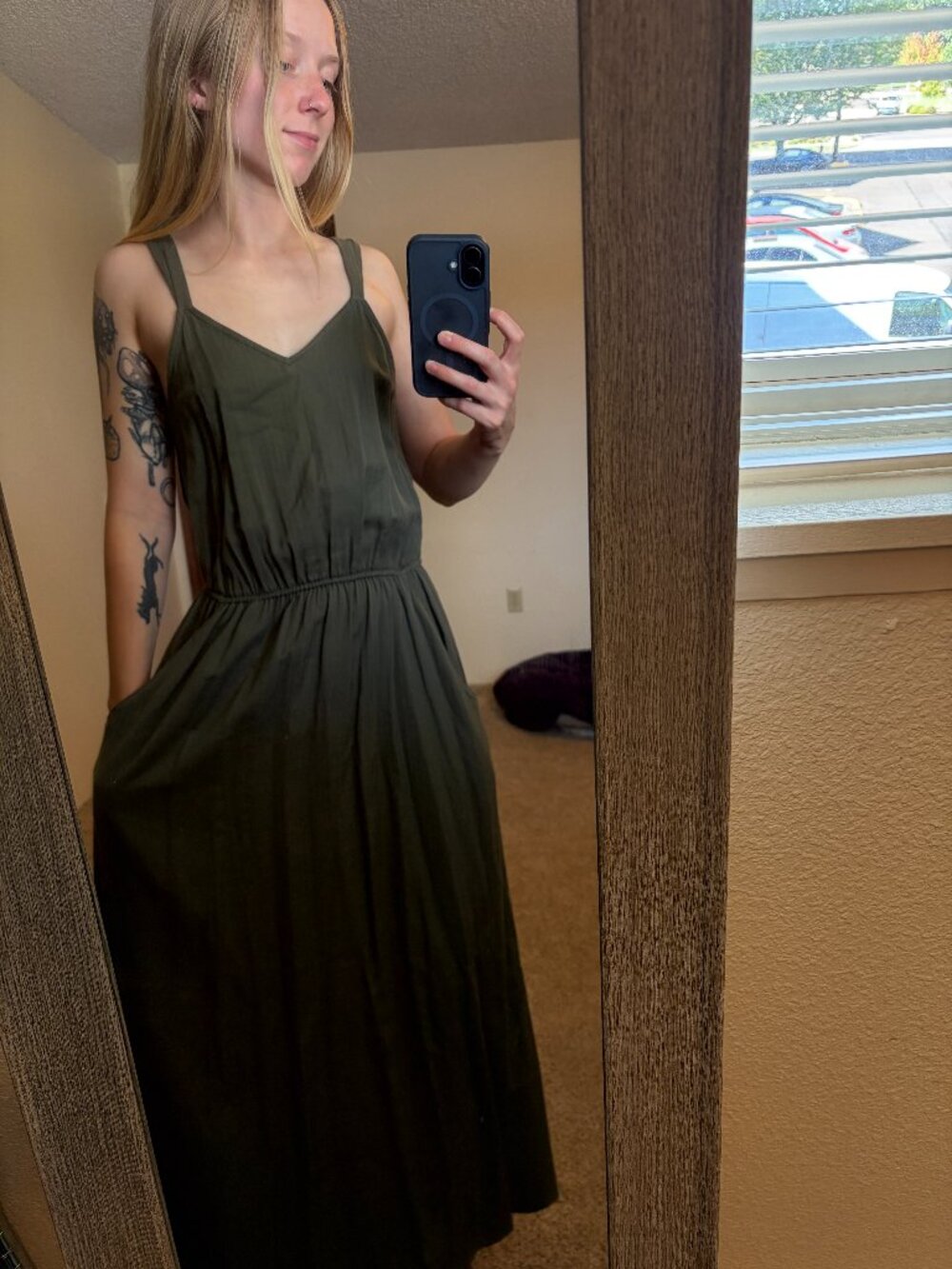 Universal Thread Olive Maxi X-Small Dress